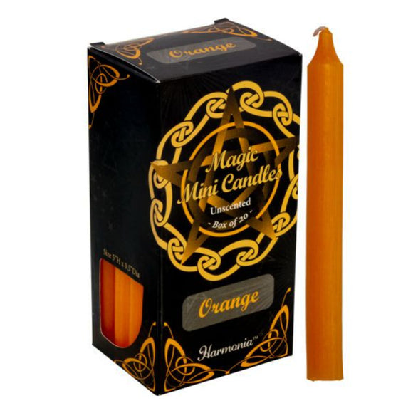 Wholesale Orange Mini Candles (5 Inches) - Box of 20