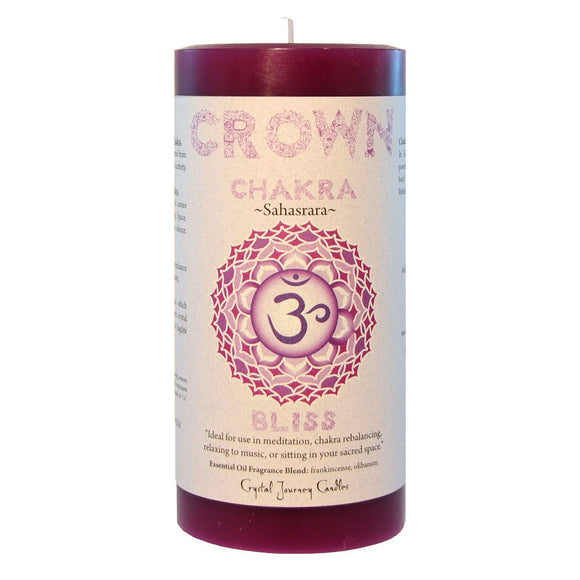 Wholesale Crown Chakra Pillar Candle by Crystal Journey