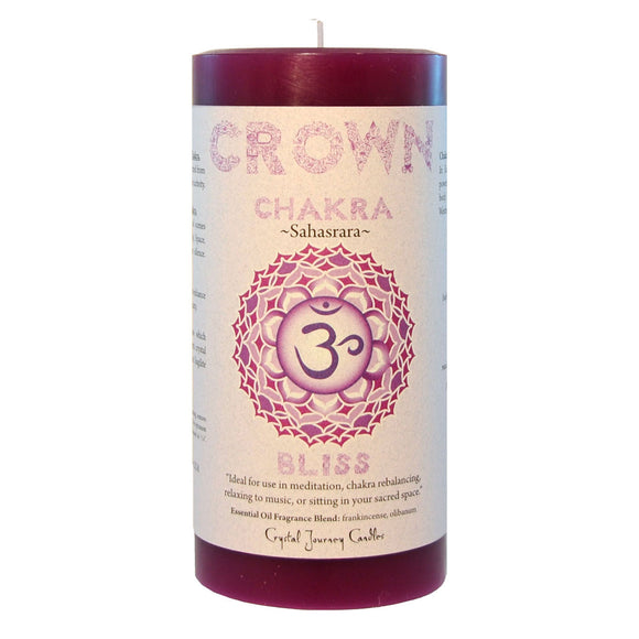 Wholesale Crown Chakra Pillar Candle by Crystal Journey