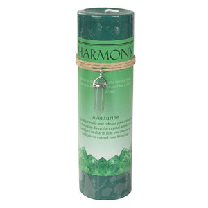 Wholesale Harmony Pillar Candle (with Aventurine Pendant)