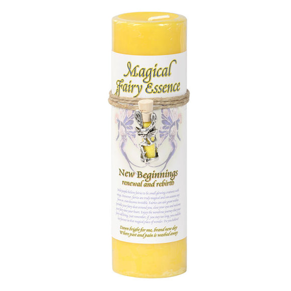 Wholesale New Beginnings Pillar Candle (with Magical Fairy Dust Necklace)