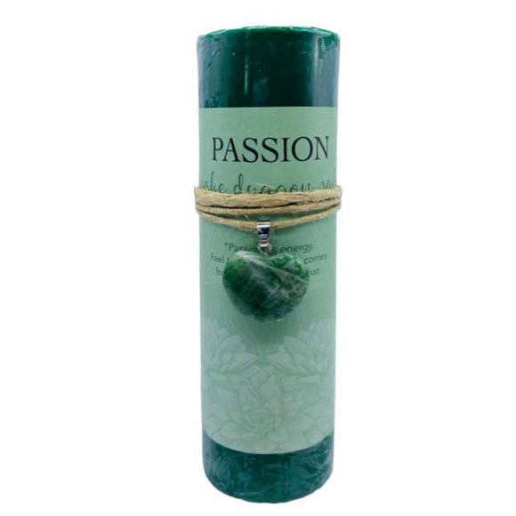 Wholesale Passion Pillar Candle with Dragon Jade Heart