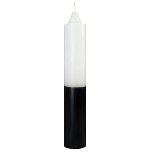 Wholesale White/Black Jumbo Pillar Candle (9 Inches)
