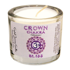 Wholesale Crown Chakra Soy Votive Candle in Jar by Crystal Journey