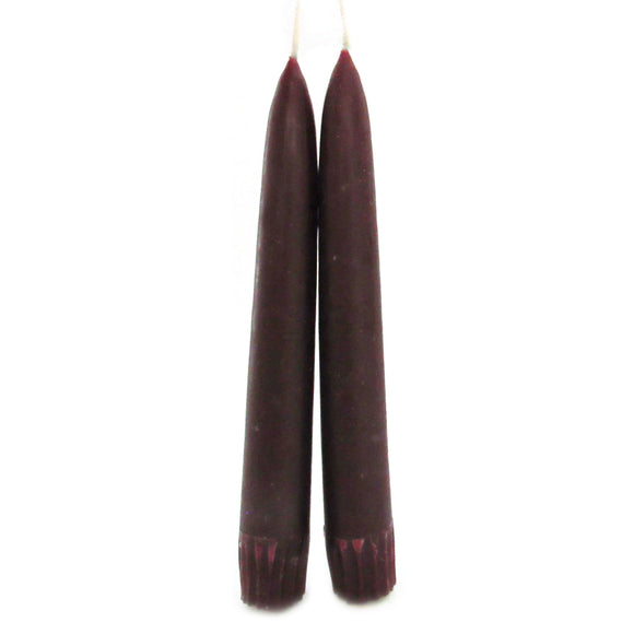 Wholesale Old-Fashioned Taper Candle Pair (Dark Red)