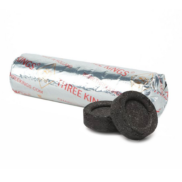 Wholesale Three Kings Charcoal 33mm (Roll of 10 Tablets)