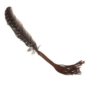 Wholesale Leather-Wrapped Smudging Feather