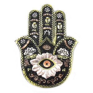 Wholesale Hamsa Hand Incense Burner (Black and Gold)