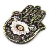 Wholesale Hamsa Hand Incense Burner (Black and Gold)