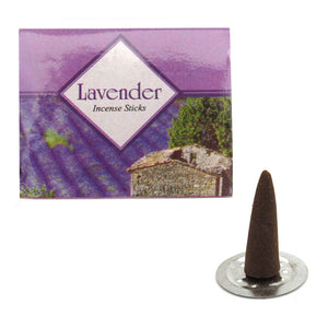 Wholesale Lavender Incense Cones by Kamini (Box of 10 Cones)