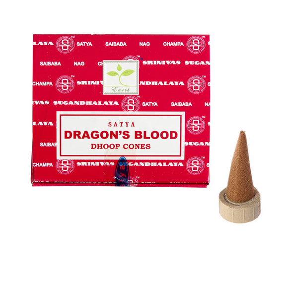 Wholesale Dragon's Blood Dhoop Cone Incense by Satya