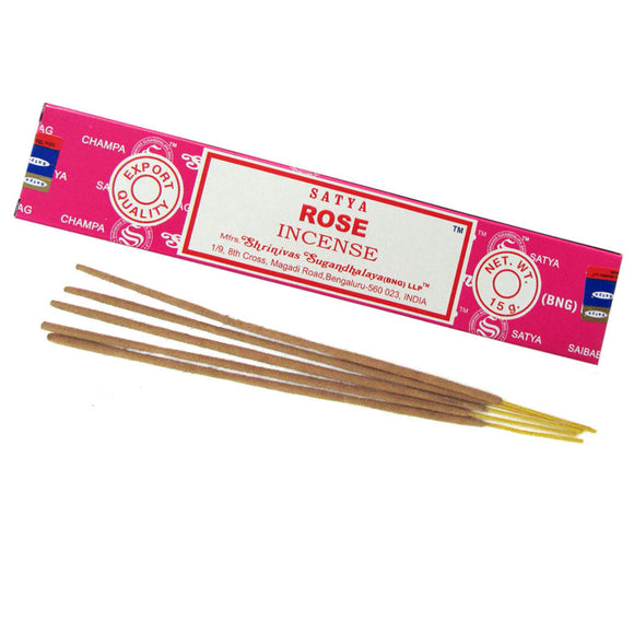 Wholesale Rose Incense Sticks (15g) by Satya