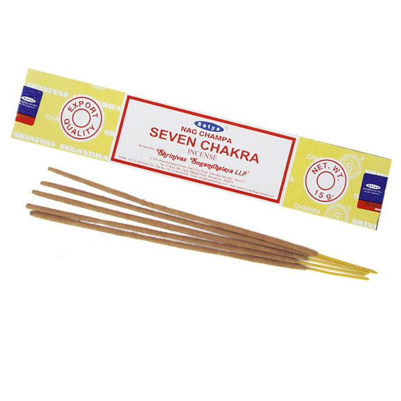 Wholesale Seven Chakra Incense Sticks (15g) by Satya