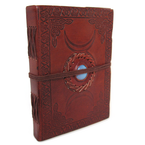 Wholesale Triple Moon Leather Journal with Stone