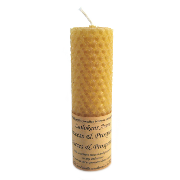 Wholesale Success & Prosperity Beeswax Candle by Lailokens Awen