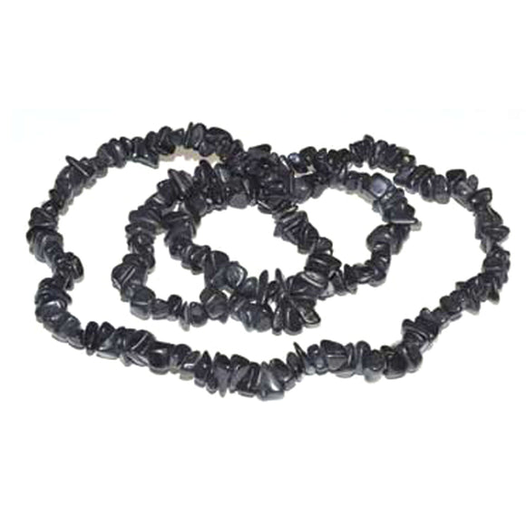 Wholesale Black Stone Chip Necklace