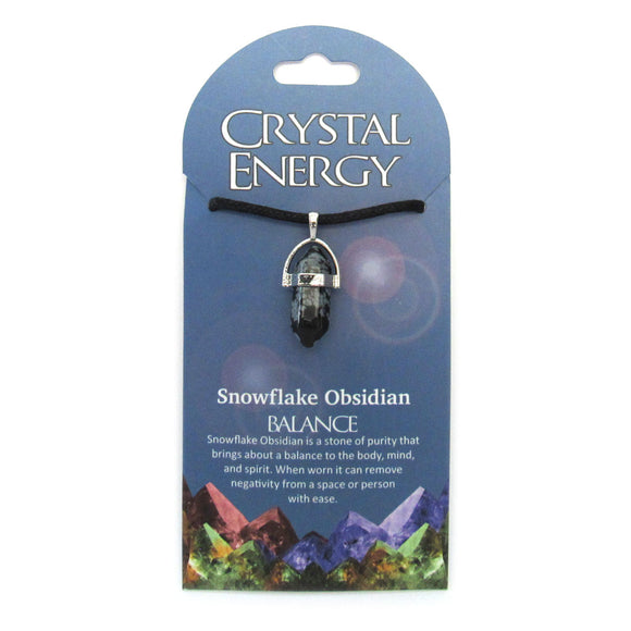 Wholesale Snowflake Obsidian (Balance) Crystal Energy Pendant