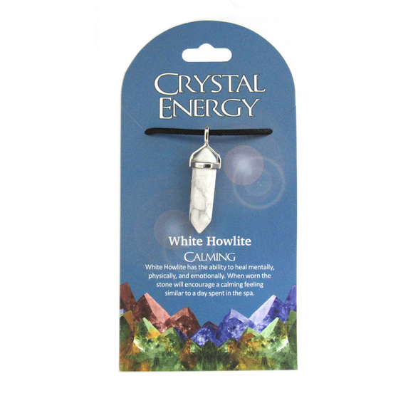 Wholesale White Howlite (Calming) Crystal Energy Pendant
