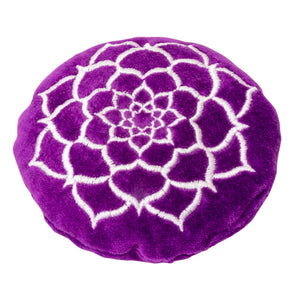 Wholesale Purple Velvet Lotus Embroidered Cushion