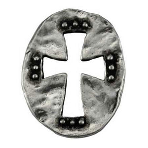 Wholesale Cross Pewter Pocket Stone