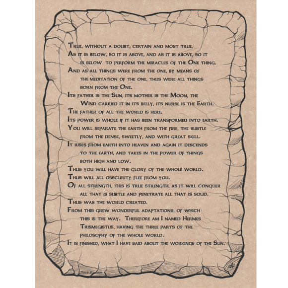 Wholesale Emerald Tablet Poster
