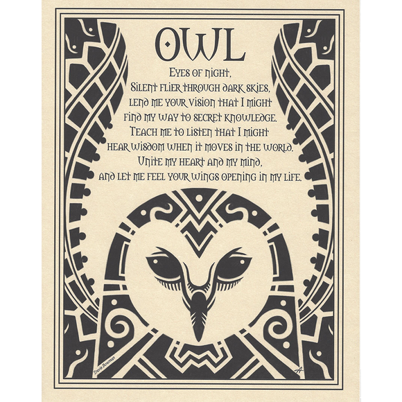 Wholesale Owl Prayer Poster