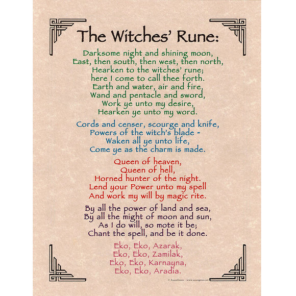 Wholesale Witches' Rune Poster