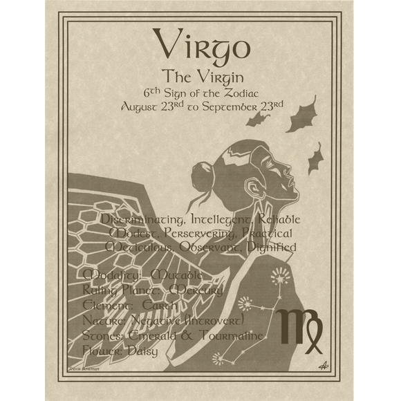 Wholesale Virgo Zodiac Poster
