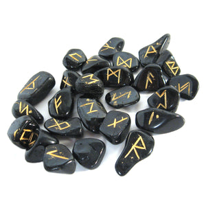 Wholesale Black Tourmaline Rune Set