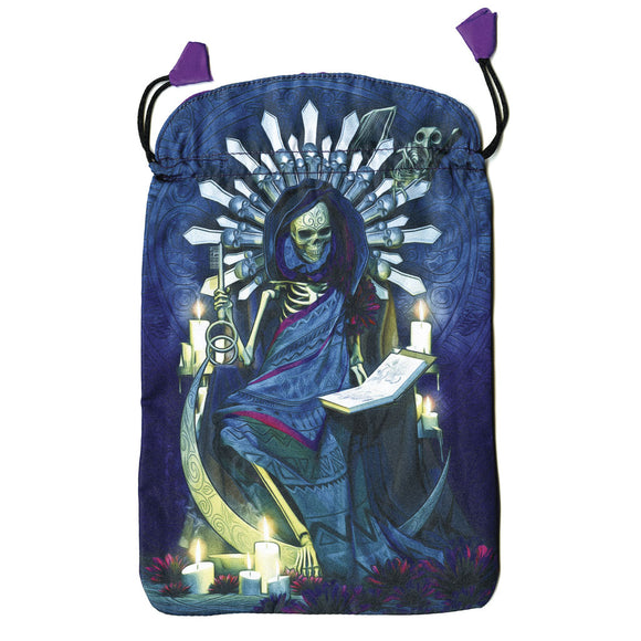 Wholesale Santa Muerte Satin Tarot Bag