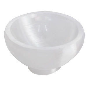 Wholesale Selenite Round Bowl with Base (4 Inches)