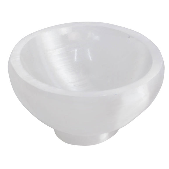 Wholesale Selenite Round Bowl with Base (4 Inches)