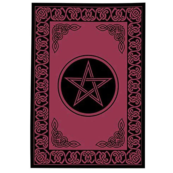 Wholesale Red and Black Pentagram Cotton Tapestry