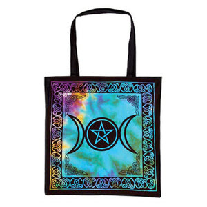 Wholesale Triple Moon and Pentagram Cotton Tote Bag