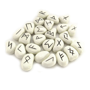 Wholesale White Resin Rune Set