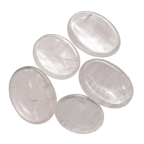 Wholesale Clear Quartz Worry Stone