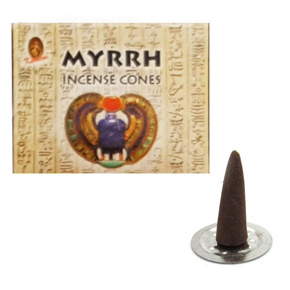 Wholesale Myrrh Incense Cones by Kamini (Box of 10 Cones)